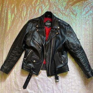 Straight to Hell leather biker jacket